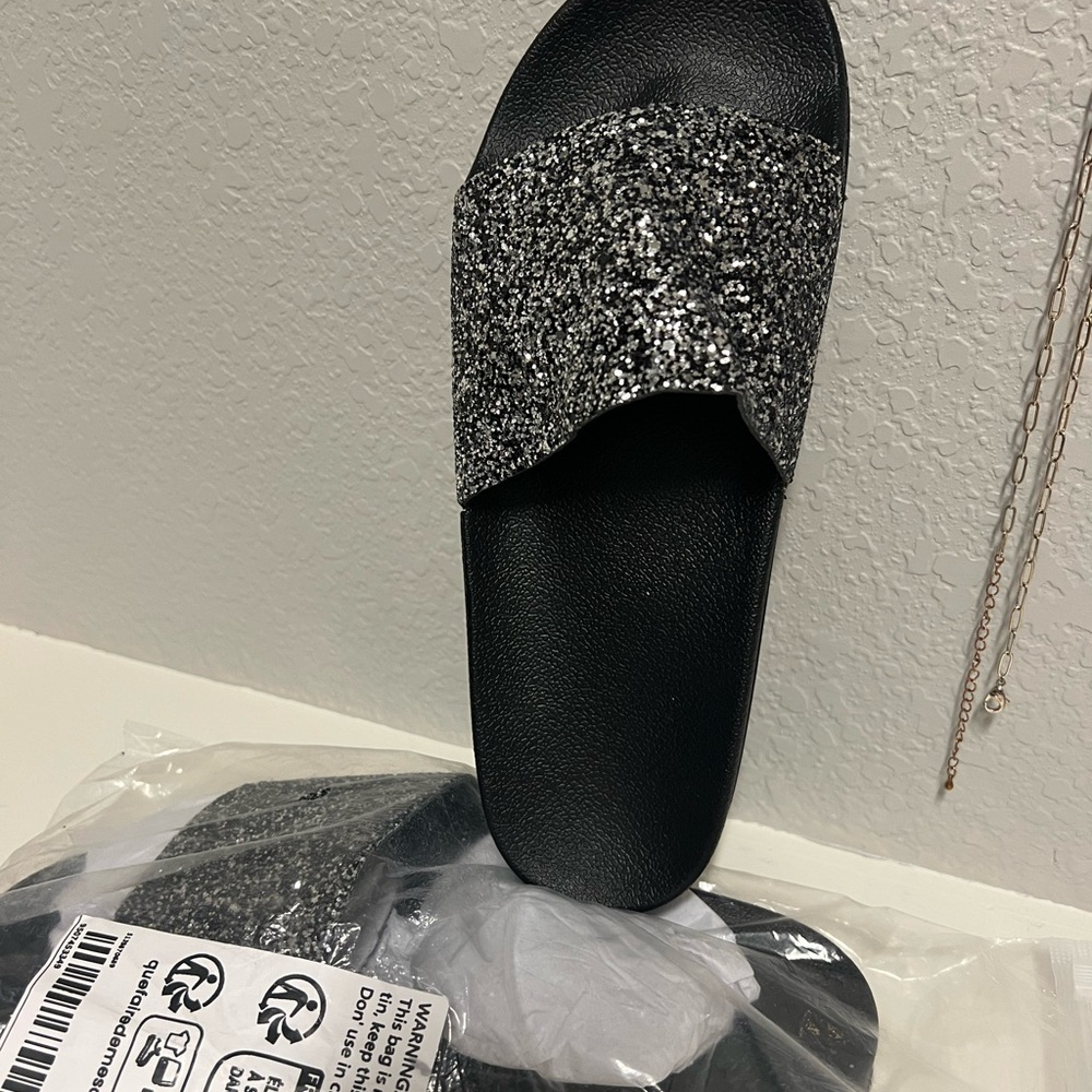 Sparkly slides never worn